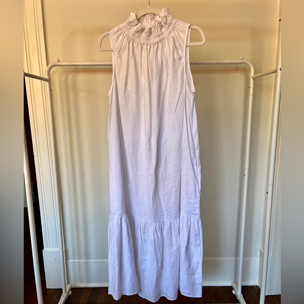 Ephemera Garland Maxi Linen Dress
